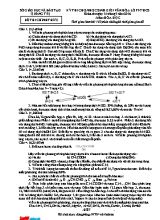 Đề thi chọn học sinh giỏi văn hóa môn Hóa học Lớp 9 - Năm học 2015-2016 - Sở GD & ĐT Quảng Trị (Có đáp án)